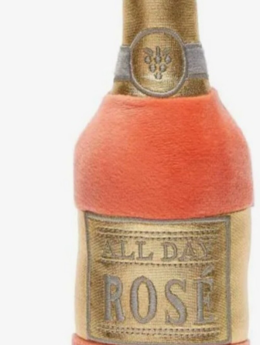 Bark Box Rose Champagne Sqeaky Soft Dog Toy.